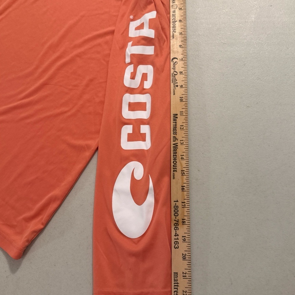 Men's Costa Technical Crew Long Sleeve T-Shirt in Salmon size Large - Picture 13 of 15